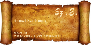 Szmolka Emma névjegykártya
